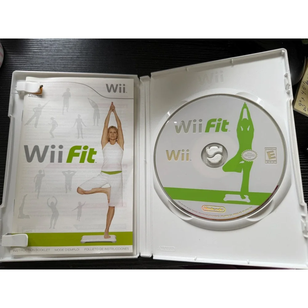 Nintendo Wii Fit and My Fitness Coach 2 Exercise Nutrition Game Bundle CIB